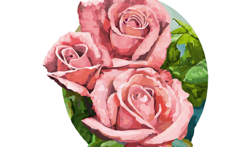 Roses Illustration by Nadia D.Manning 